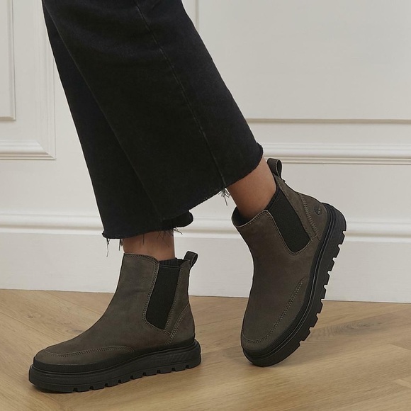 Timberland Womens Greenstride Ray City Pull On Chelsea Boots Olive Various Sizes - Picture 1 of 7